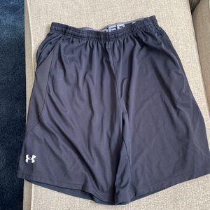 Under Armor shorts size large. Nike shorts size medium.